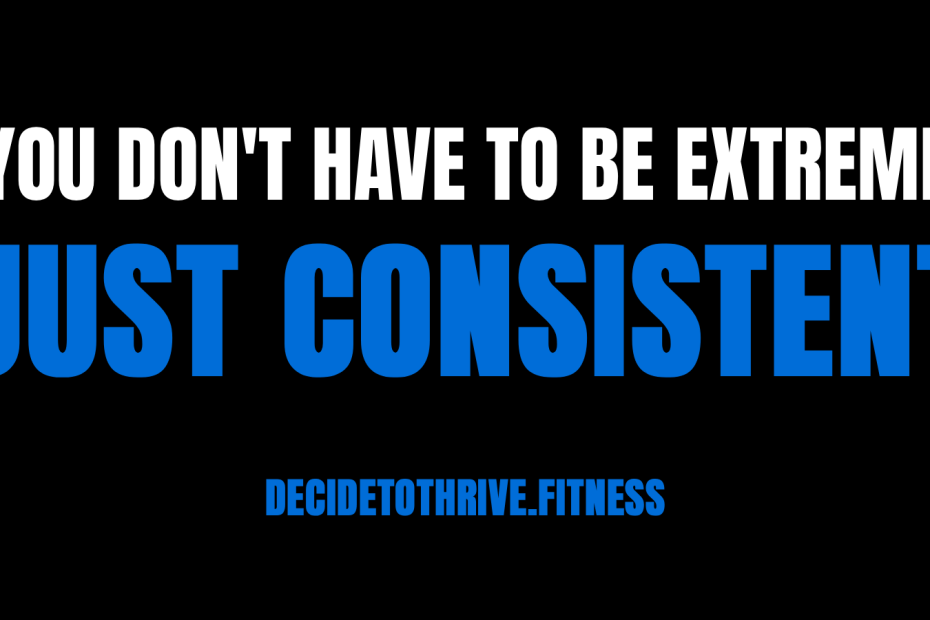 Be Consistent With Health And Fitness